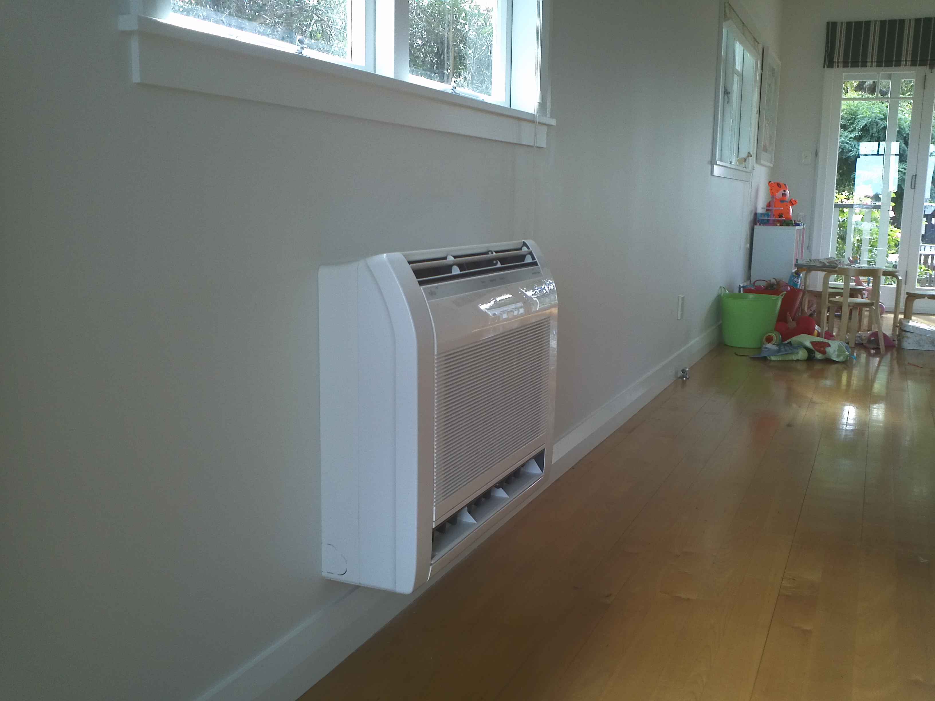 heat pump installation floor console pumps fujitsu nz auckland installed air indoor comapct premier